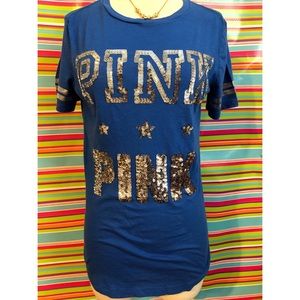 Pink Victoria secret Glitter Shirt